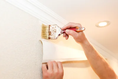 Pose de papier peint à la Chapelle-Neuve — revêtements muraux et toiles de verre